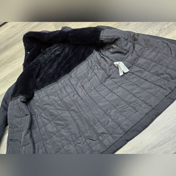 Zara hooded black winter long warm jacket size women's small - Picture 10 of 11